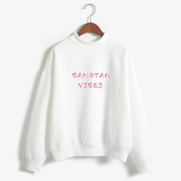 BTS Sweatshirt - Bangtan Vibes Turtleneck Sweatshirt