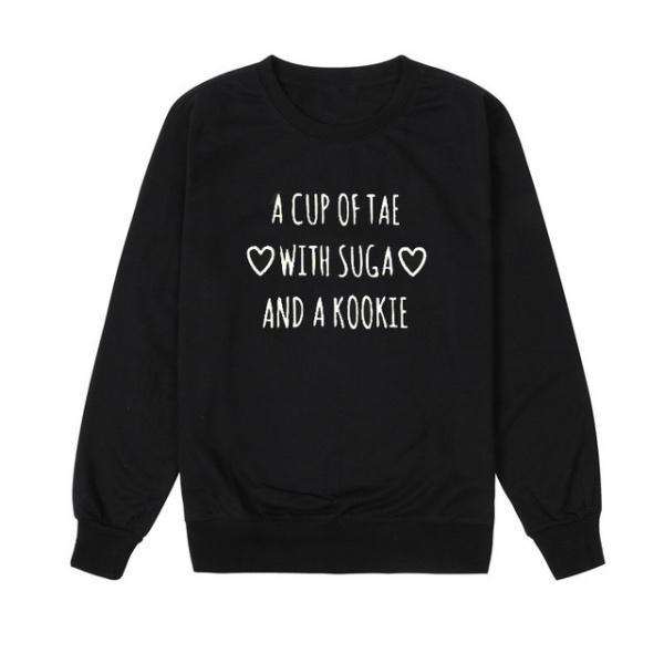 BTS Sweatshirt - A Cup of Tae with Suga and a Kookie Sweatshirt