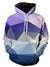 Men's Geometric 3D Printed Hooded Basic Purple Pullover Hoodie