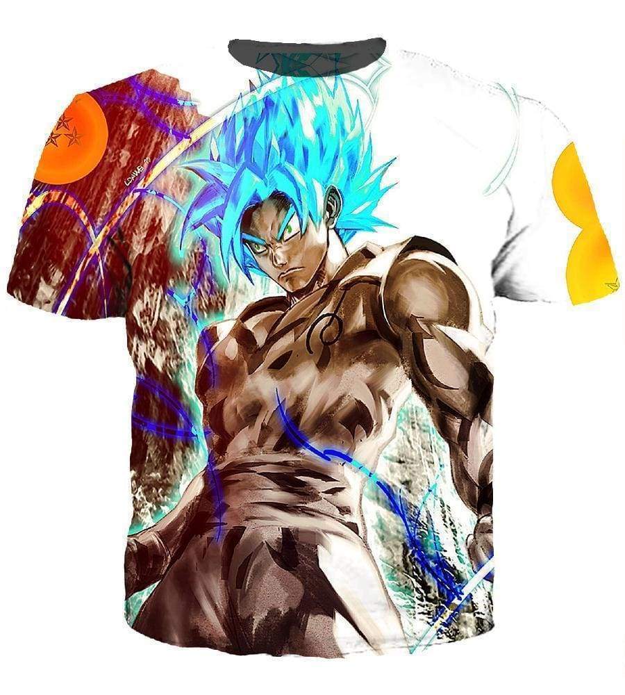 Dragon Ball Z Goku Hoodies - Blue Hair Goku Hoodie