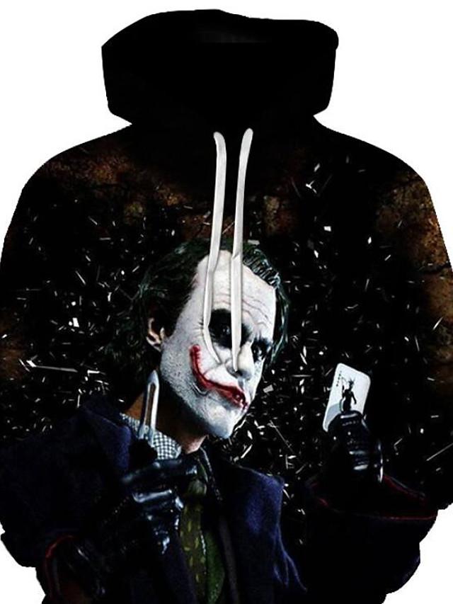 3D Printed The Joker Geometric Hooded Pullover Hoodie