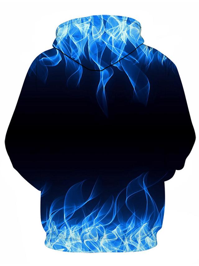 3D Printed Hooded Pullover - Color Block Hoodie