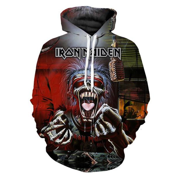 Fashion Iron Maiden Funny 3D Print Casual Hoodie Pullover Sweatshirt