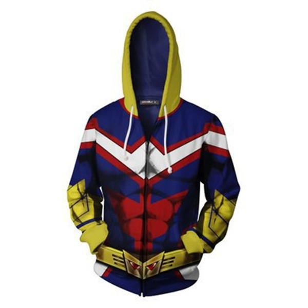 3D Printed Monoma Neito Hoodie - My Hero Academia Zip Hooded Sweatshirts