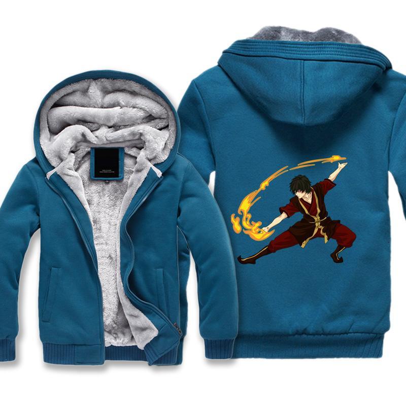 Avatar the Last Airbender Fire Bender Zuko Jacket -  Zip Up Soft Fleece Jackets