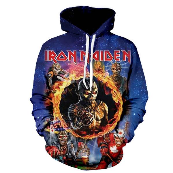 Fashion Iron Maiden Funny 3D Print Casual Hoodie