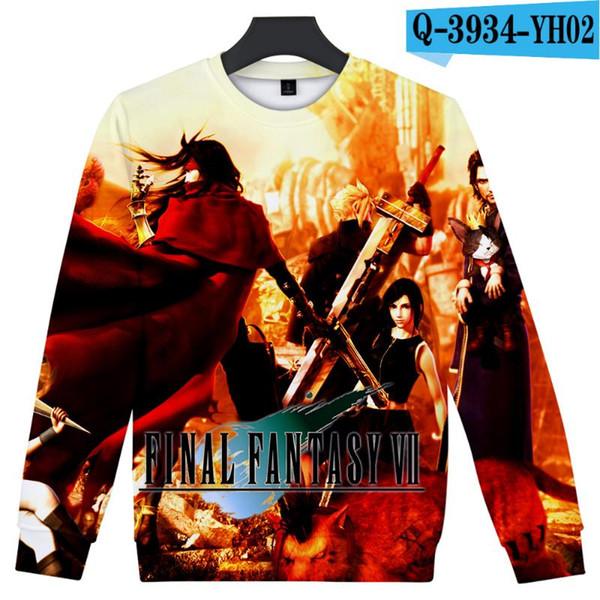 2019 Final Fantasy Harajuku O-Neck Long Sleeves Sweatshirt