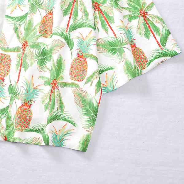 Men Pineapple Print Loose Cool Casual Japanese Style Beach Kimono Shirt