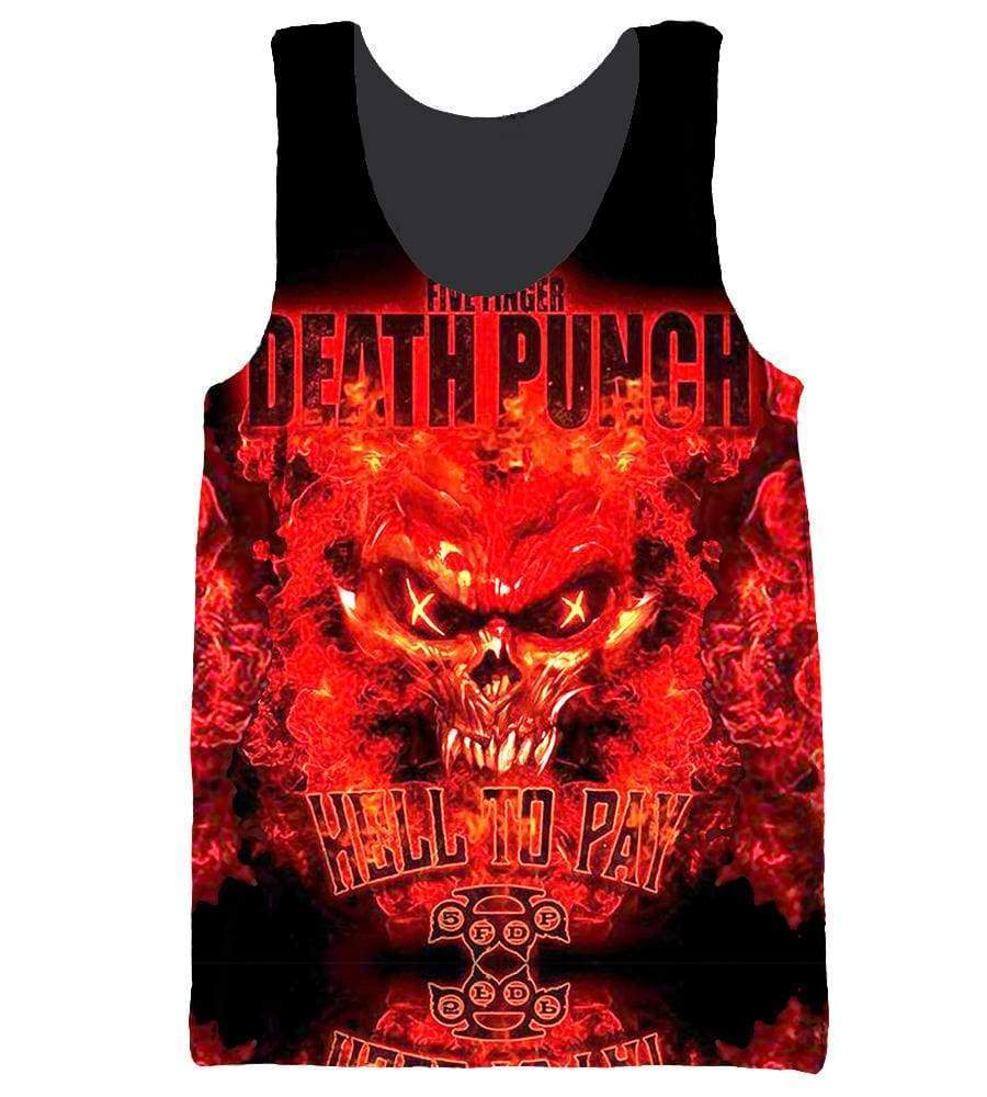 Five Finger Death Punch Hoodies - Five Finger Death Punch Zip Up 3D Hoodie