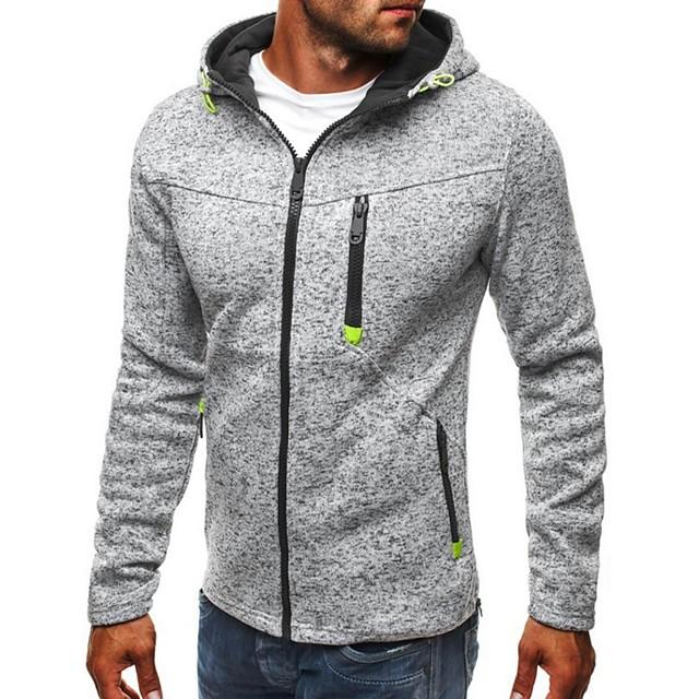 Polka Dot Split Hoodie - Hooded Active Basic Sports Zip Up Jacket