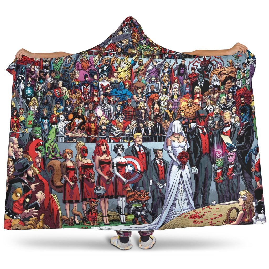 Deadpool Hooded Blanket - Wedding Scene Blanket