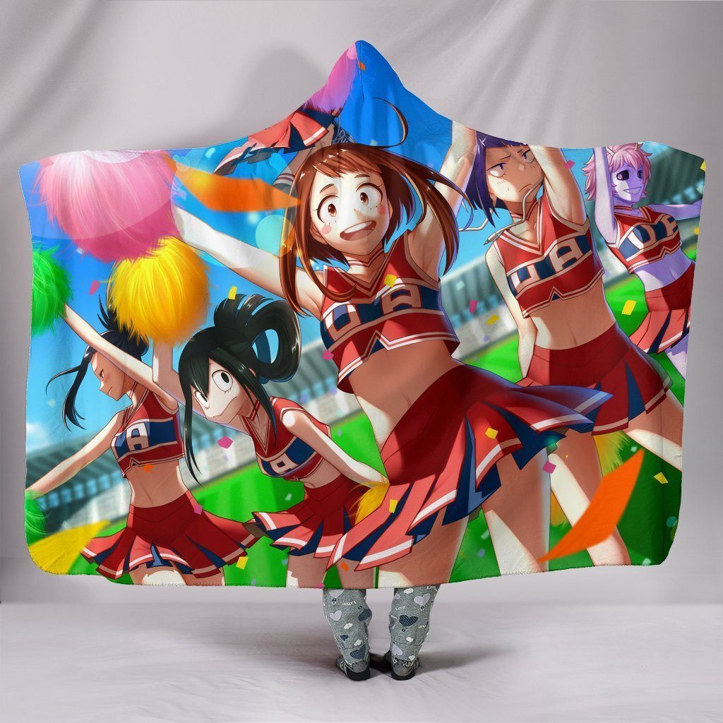 My Hero Academia Boku Hooded Blanket - No Hero Academia Girl Blue Blanket