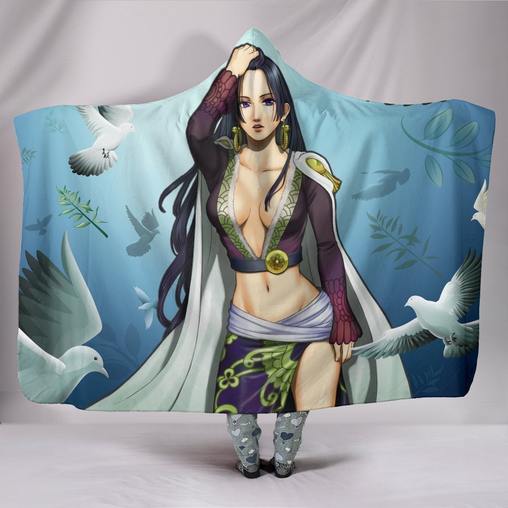 One Piece Boa Hancock Hooded Blanket - White Pigeon Sex Girl Blanket -  HoodiesBuy