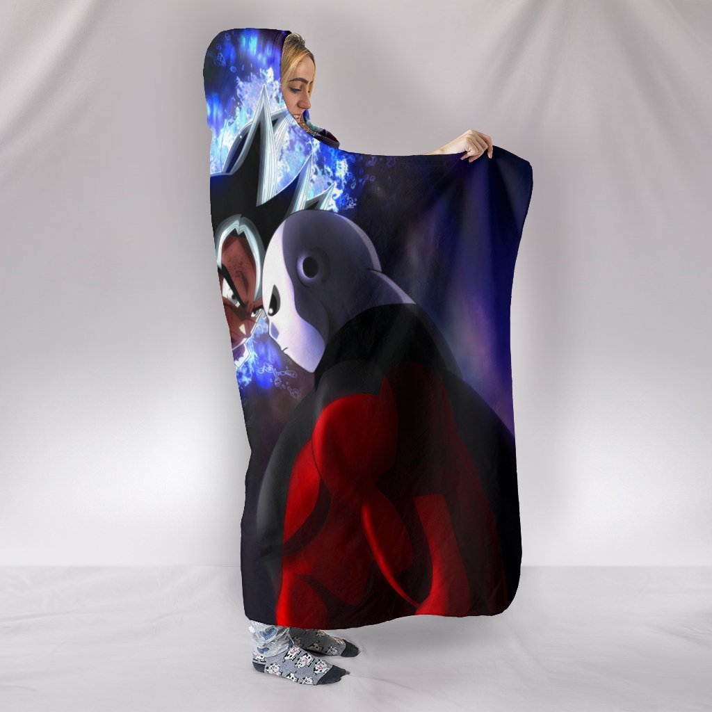 Dragon Ball Hooded Blanket - Goku And Jiren Cool Black Blanket