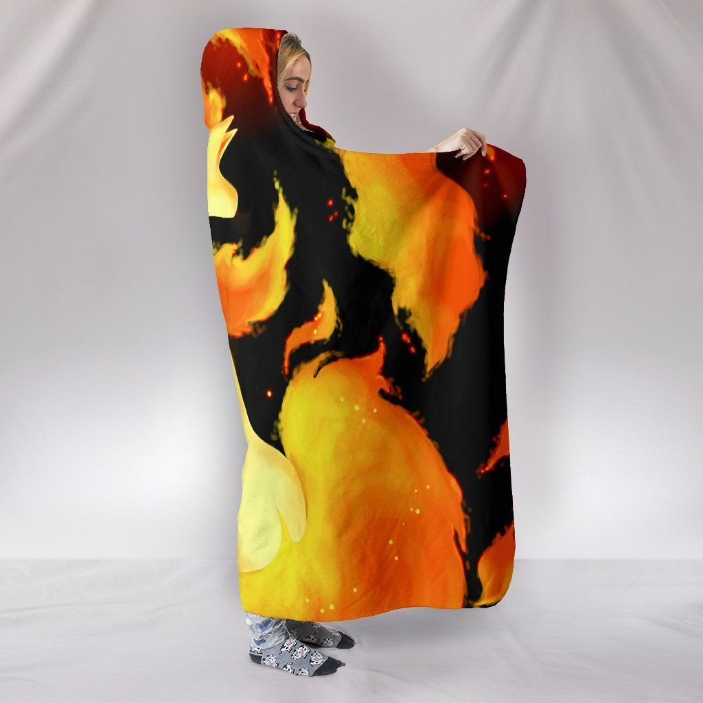Pokemon Rapidash Hooded Blanket - Fire Yellow Blanket