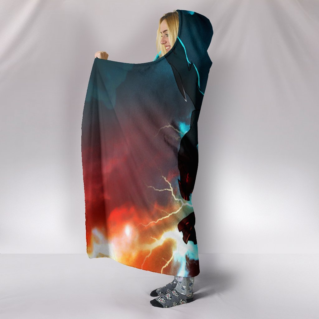 Pokemon Zekrom Hooded Blanket - Angry Black Blanket