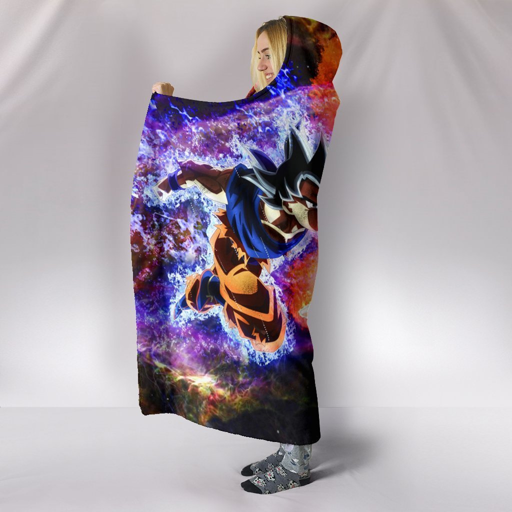 DBZ Goku Vs Jiren Hooded Blanket - Black Light Blanket