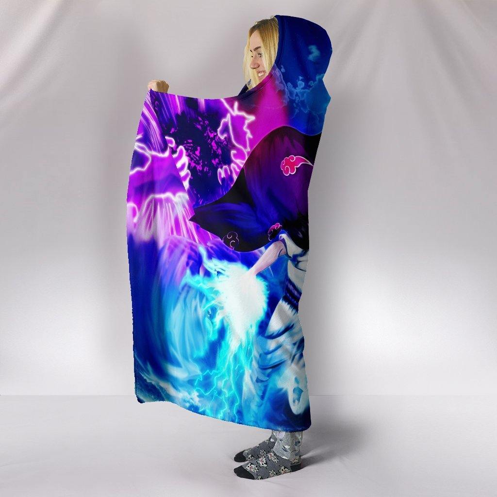 Naruto VS Sasuke Hooded Blanket - Wars Of Generations Colorful Blanket