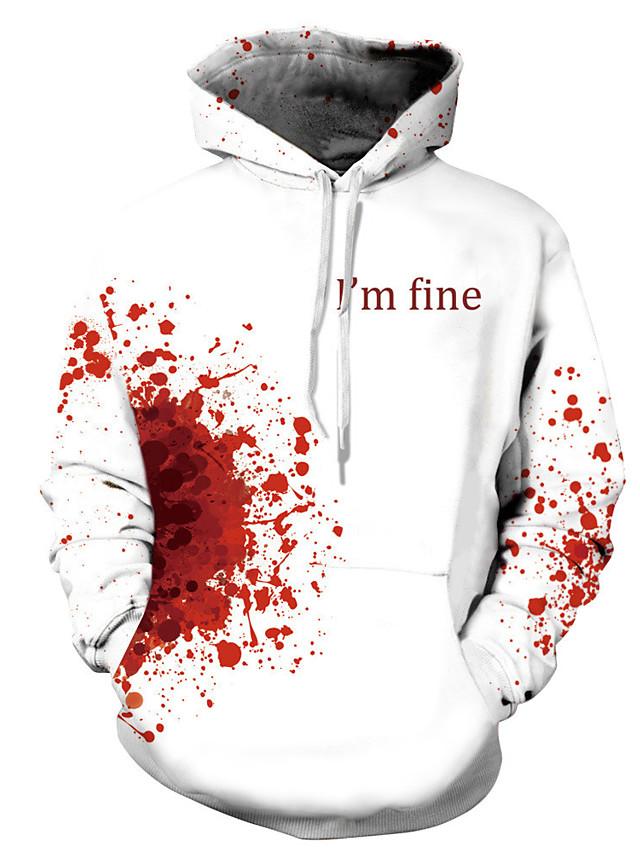 Men's 3D Printed Blood I 'm fine Hoodie Party