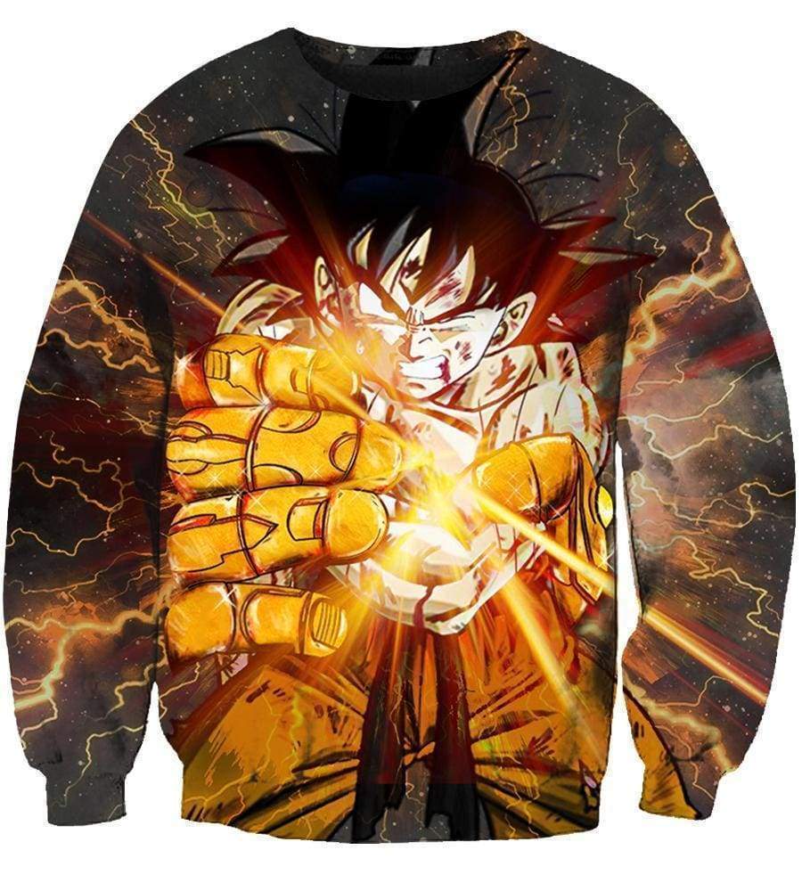 Dragon Goku Hoodies - Goku & Hand of Thanos Pullover Hoodie