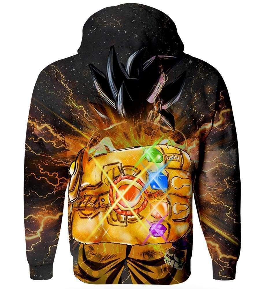 Dragon Goku Hoodies - Goku & Hand of Thanos Pullover Hoodie