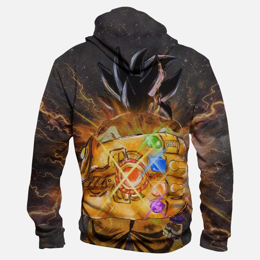 Dragon Goku Hoodies - Goku & Hand of Thanos Pullover Hoodie