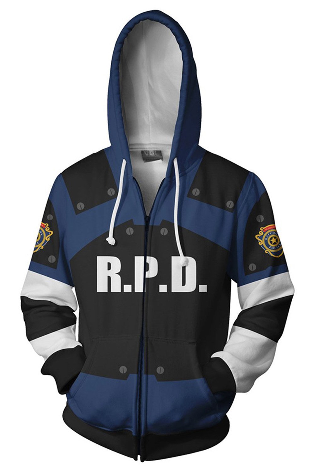 Unisex Leon Scott Kennedy Hoodies Resident Evil Zip Up 3D Print Jacket