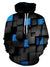 3D Printed Color Block Hoodie - Hooded Basic Pullover