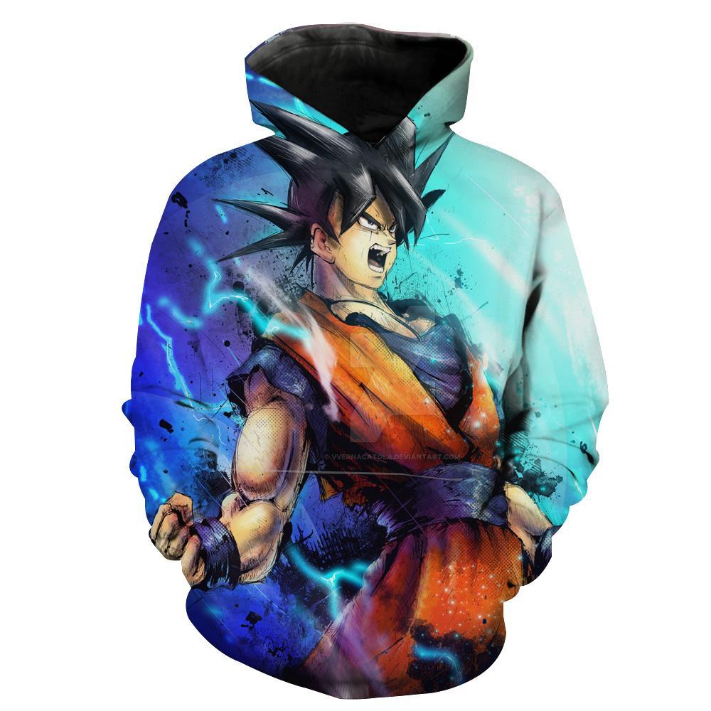 Goku Power Up Hoodie - Goku Dragon Ball Clothes