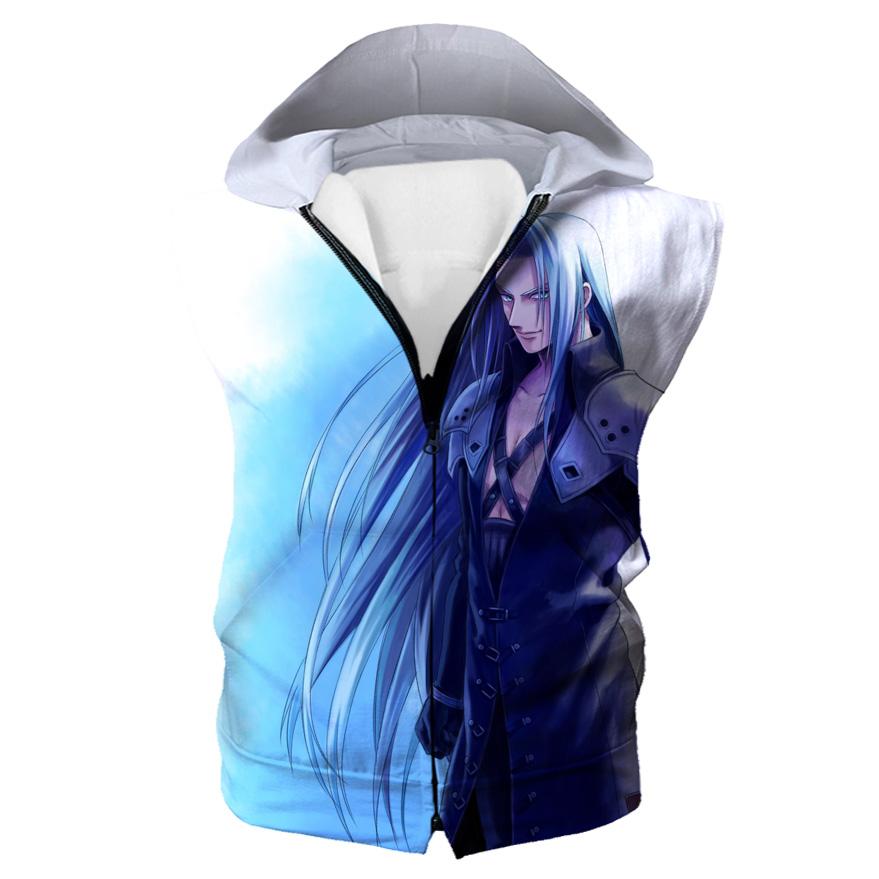 Final Fantasy Sephiroth Hoodies -  Pullover Blue Hoodie