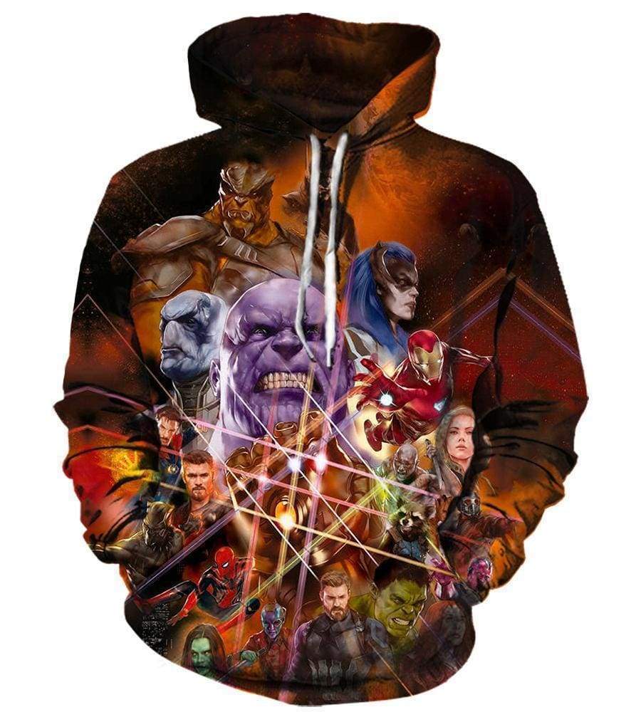 The Avengers Infinity War Hoodies - Pullover Hero Collection Yellow Hoodie