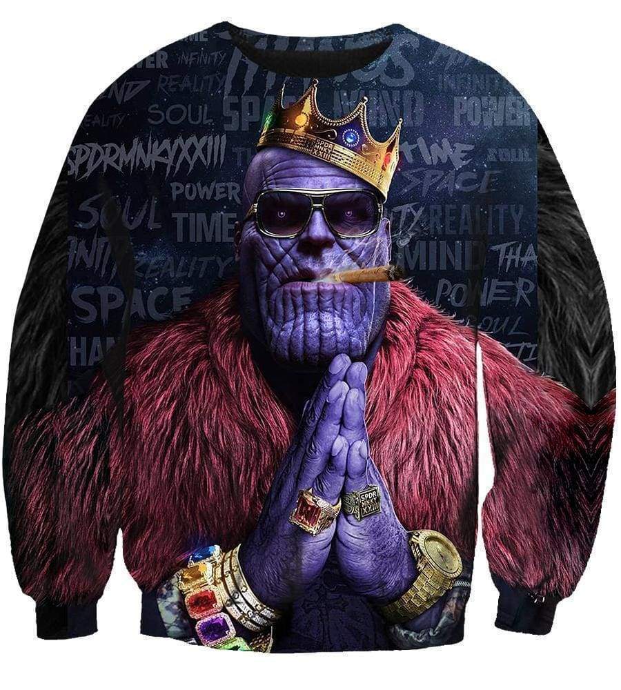 The Avengers Infinity War Thanos Sweatshirts - Smoking Black Sweatshirt