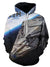 Men's Geometric 3D Hooded Casual Street Chic Space Black Hoodie