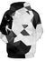 3D Printed Geometric Hoodie - Hooded Loose White Pullover
