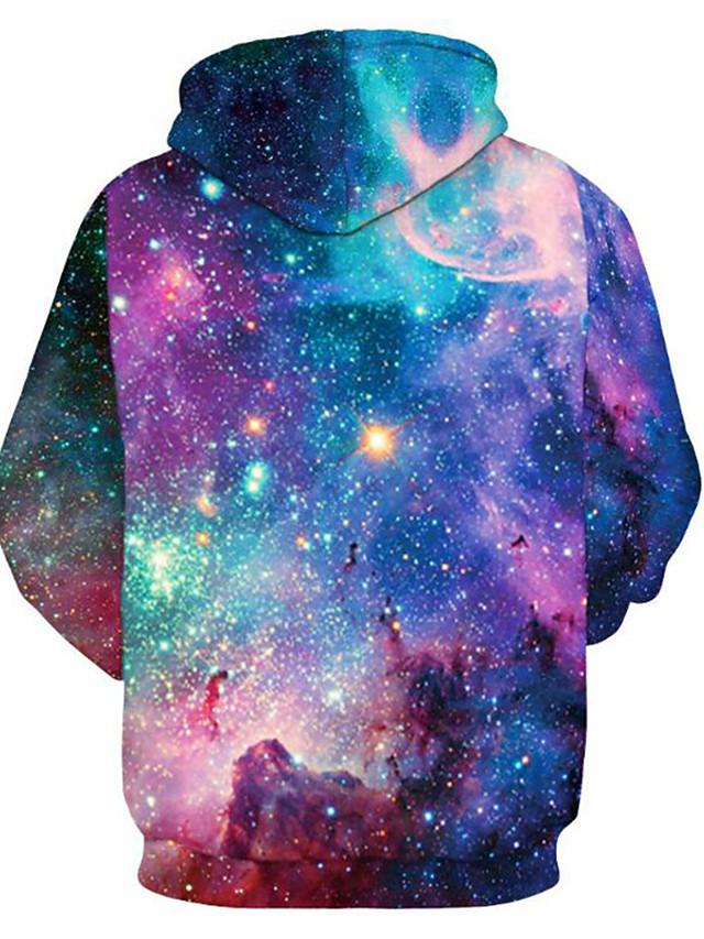 3D Galaxy Hoodie - Hooded Active Slip-on Pullover