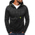 Polka Dot Split Hoodie - Hooded Active Basic Sports Zip Up Jacket