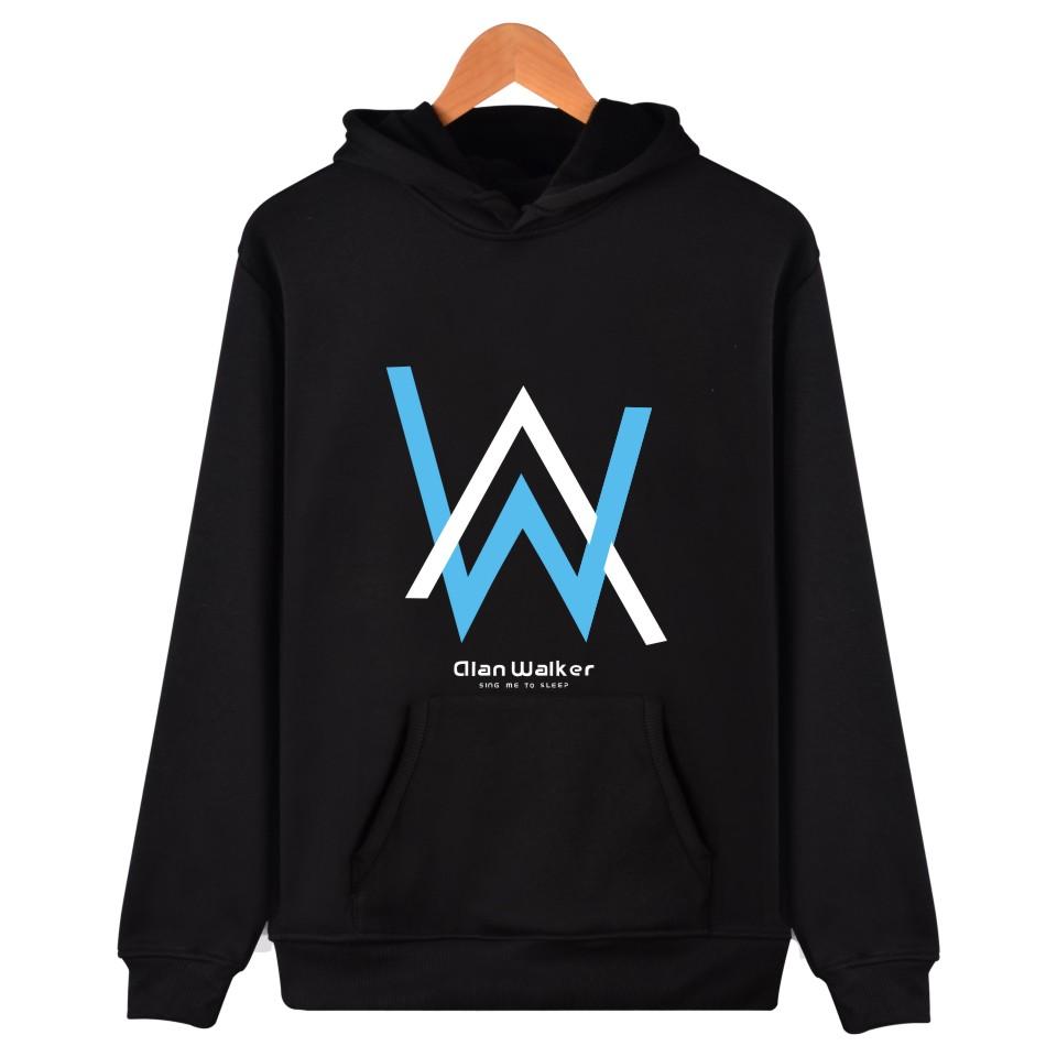 Alan Walker Hoodies - Blue-white Letter Hoodie