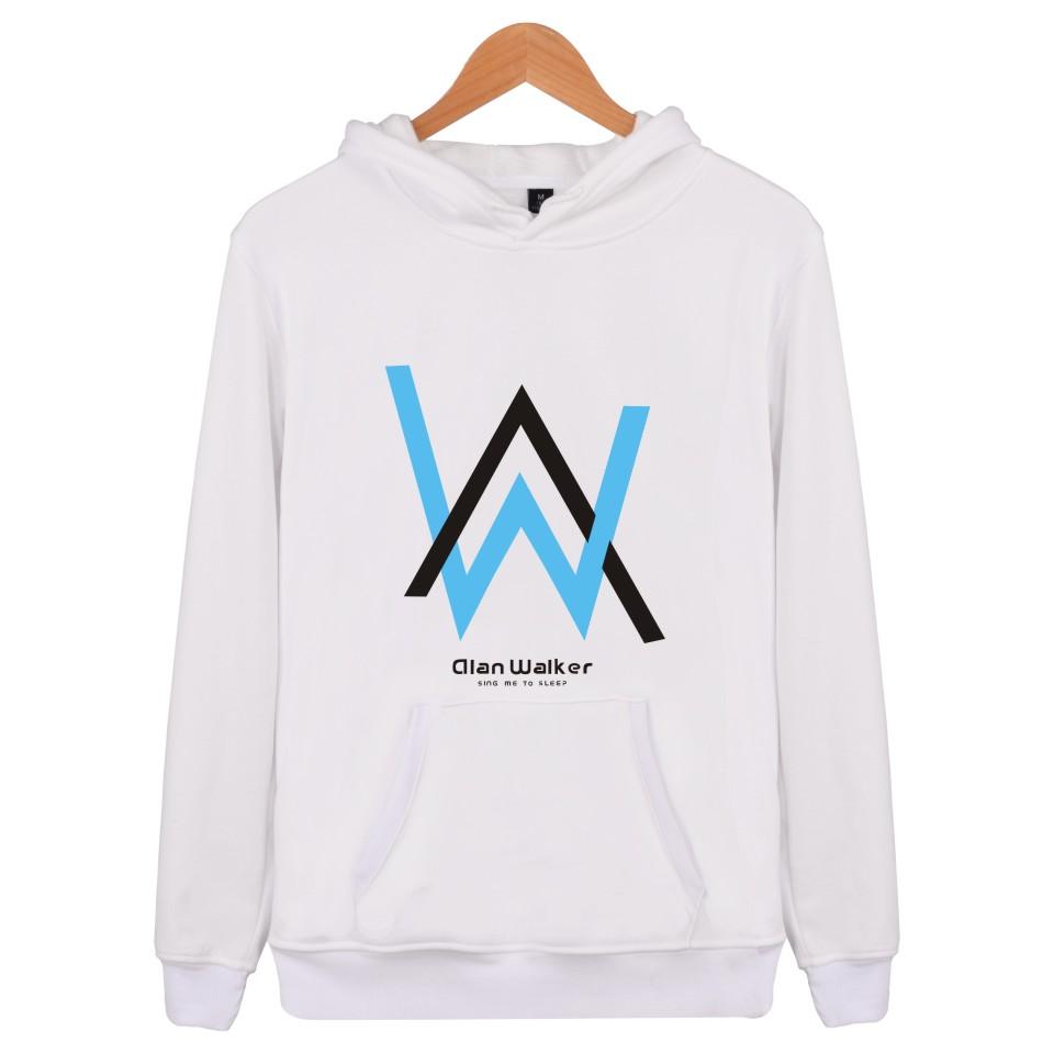 Alan Walker Hoodies - Blue-black Letter Hoodie