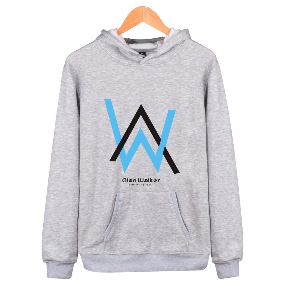 Alan Walker Hoodies - Blue-black Letter Hoodie