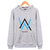 Alan Walker Hoodies - Blue-black Letter Hoodie