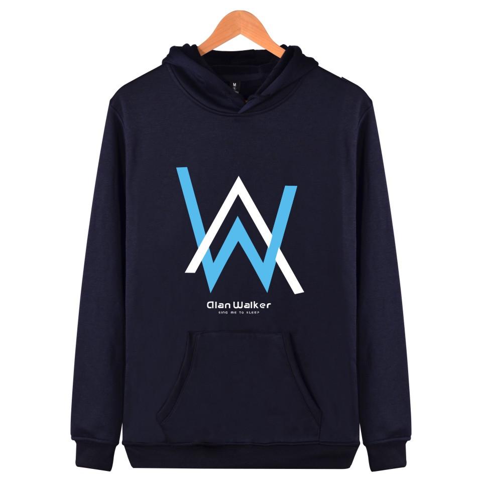 Alan Walker Hoodies - Blue-white Letter Hoodie