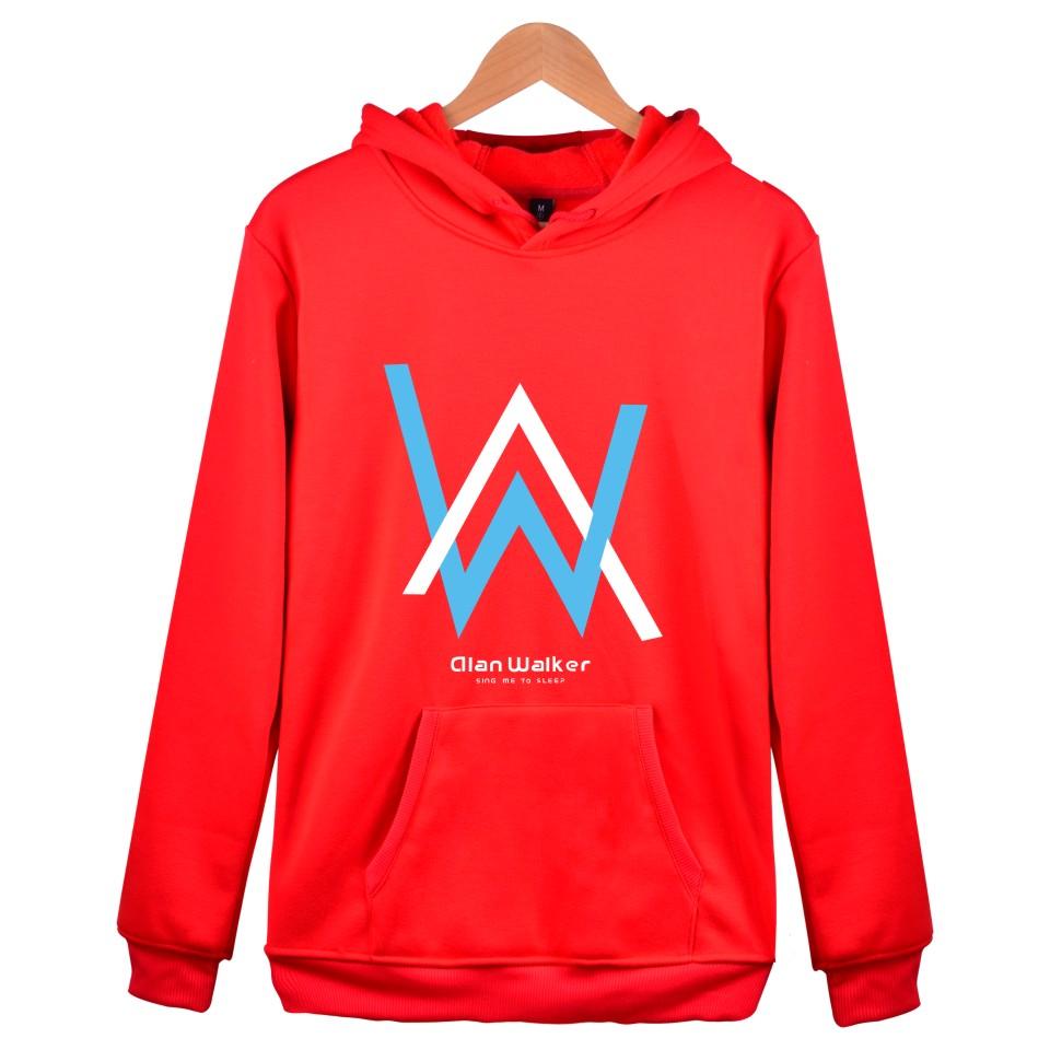 Alan Walker Hoodies - Blue-white Letter Hoodie