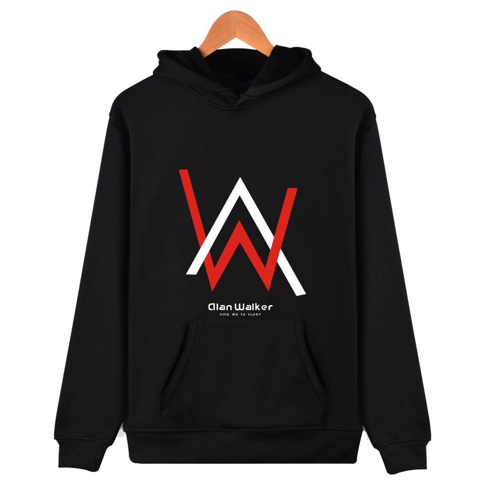 Alan Walker Hoodies - Red-white Letter Hoodie