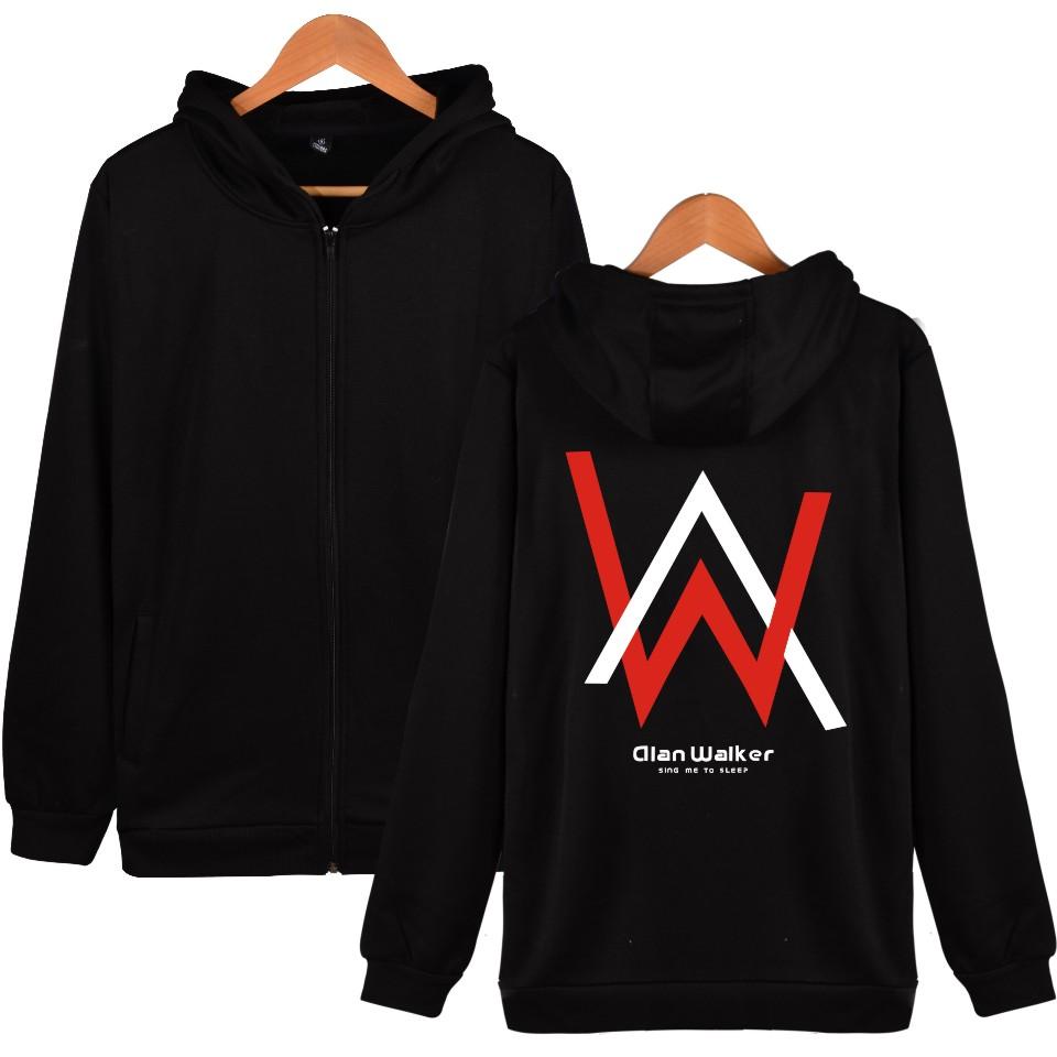 Alan Walker Hoodies - Red-white Letter Hoodie