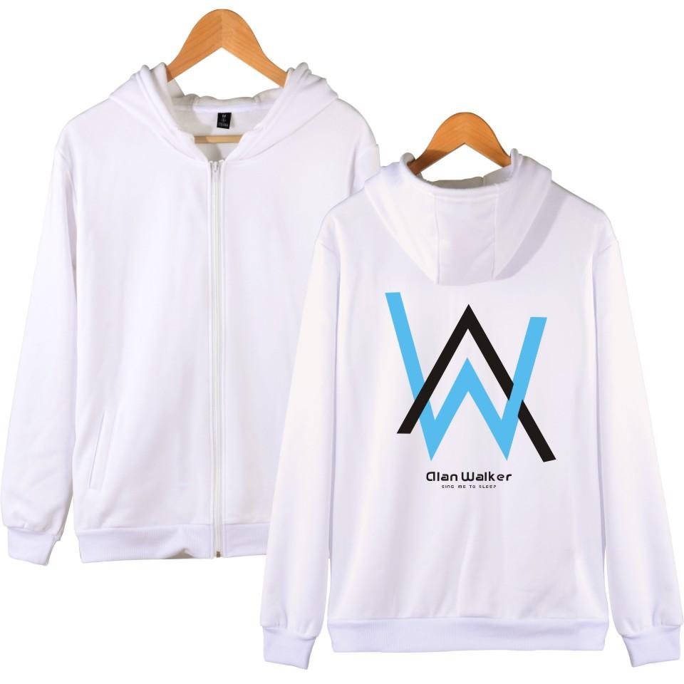 Alan Walker Hoodies - Blue-black Letter Hoodie