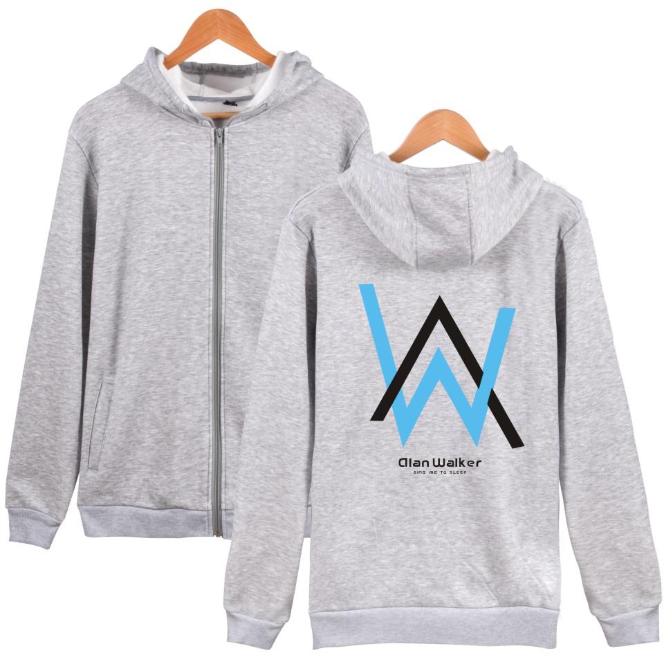 Alan Walker Hoodies - Blue-black Letter Hoodie