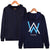 Alan Walker Hoodies - Blue-white Letter Hoodie