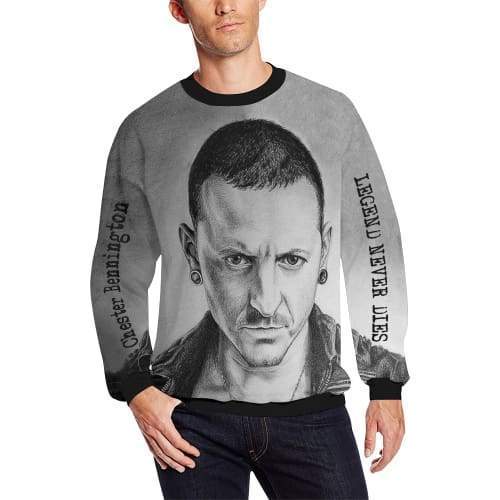 Linkin Park Bennington Hoodies - Pullover Grey 3D Hoodie