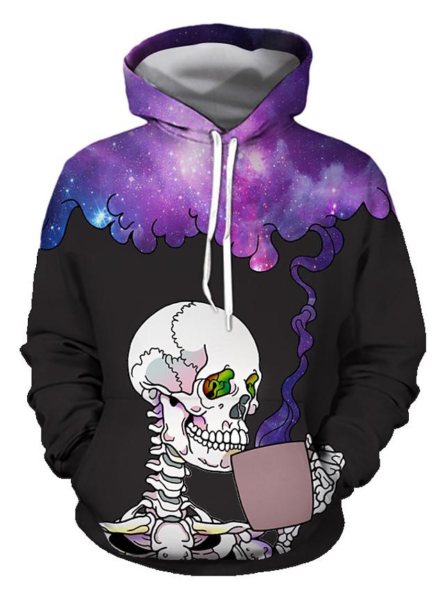 Geometric Hoodie 3D Printed Hooded Basic Halloween Pullover