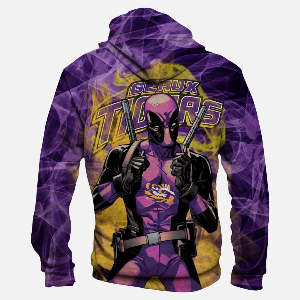 lsu Tigers/Deadpool - 3D Hoodie, Zip-Up, Sweatshirt, T-Shirt